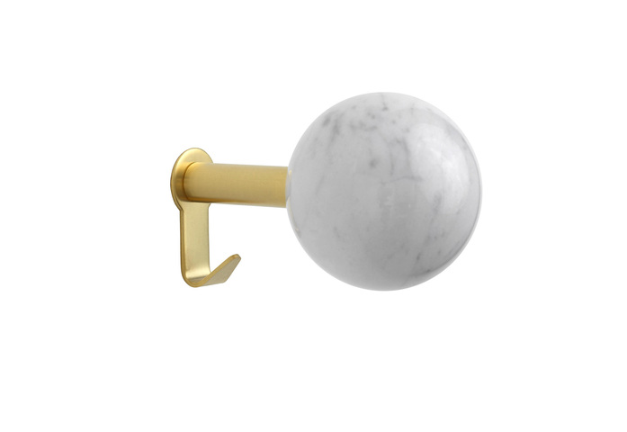 Dots wandhaken garderobenhaken marmor bianco carrara mantelhaken bronze schoenbuch fr 1