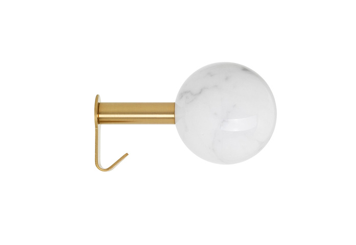 Dots wandhaken garderobenhaken marmor bianco carrara mantelhaken bronze schoenbuch fr 12
