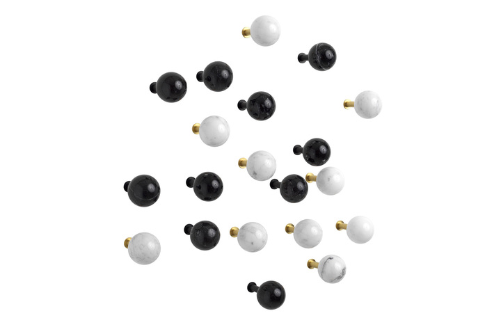 Dots wandhaken garderobenhaken marmor gruppe bianco carrara schoenbuch fr 8