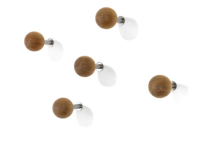 Dots wandhaken garderobenhaken nussbaum schoenbuch fr 1