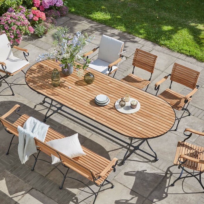 Fontany teak tisch oval