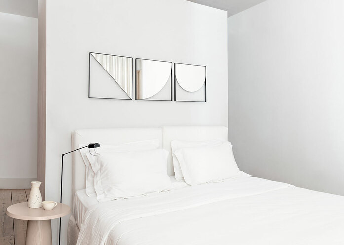 Geo moebel spiegel dreieck viertelkreis halboval schwarz schoenbuch 1