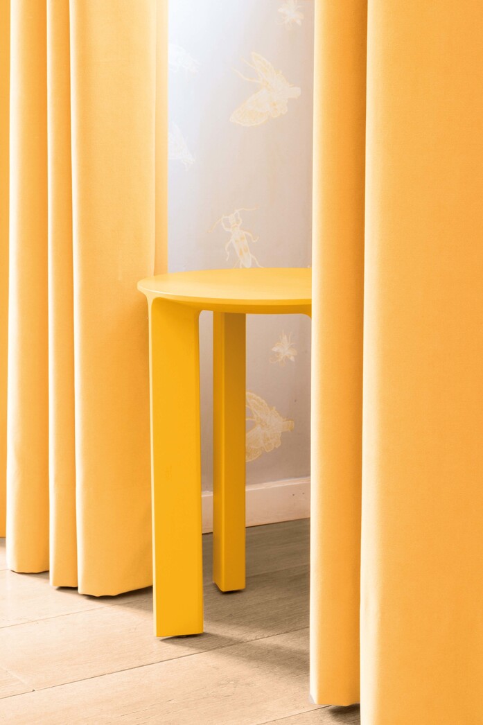 Hans hocker indisch gelb am 2