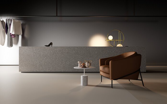 Hi macs commercial terrazzo grigio main
