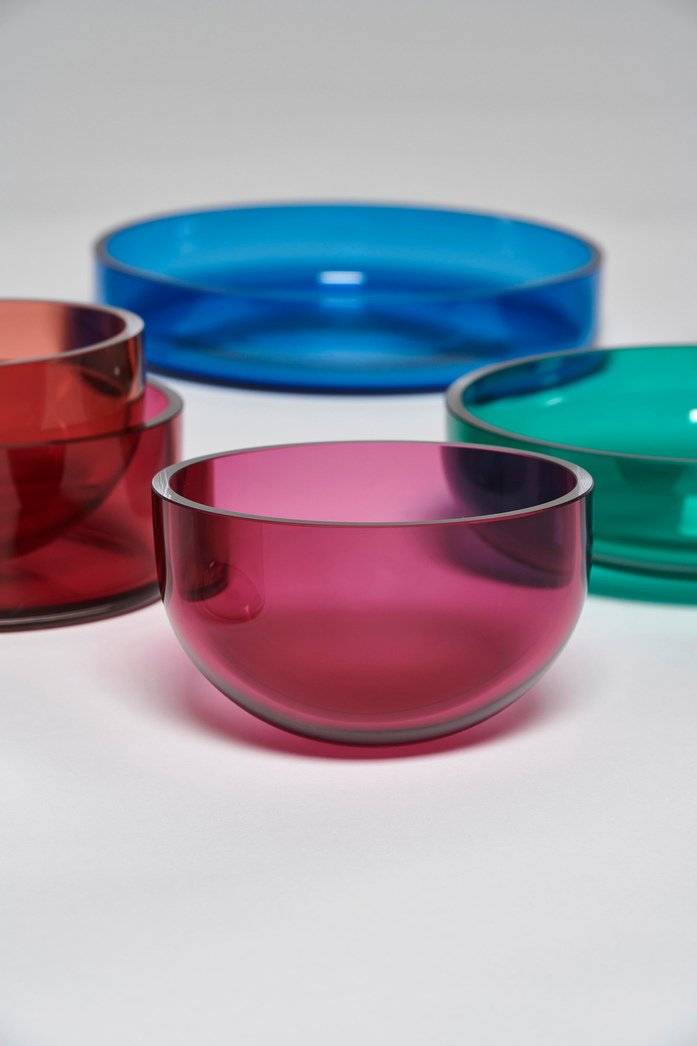 Iro accessoires glasschale set S persian red hot pink S beet red set M sea green cornfloswer blue schoenbuch 6