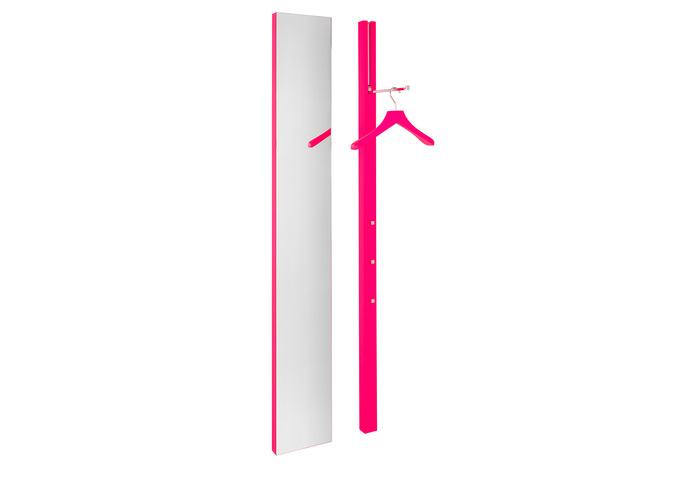 Line garderobe wandgarderobe spiegel neonpink schoenbuch 0112 kleiderbuegel neonpink fr 1