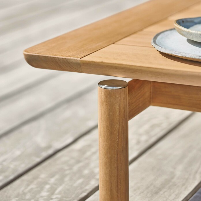 Loungemoebel tische 160x80 teak edelstahl cavo couchtisch ambiente detail