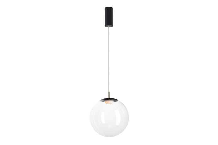 Mawa glaskugelleuchte led klar schwarz 01