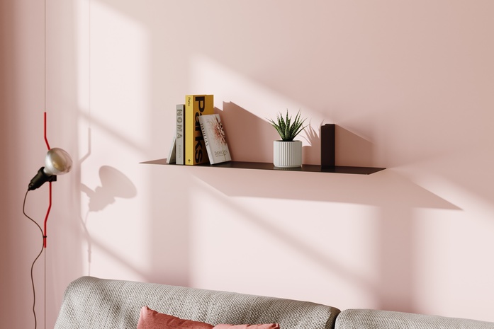 Msl LYN Wandregal ral9011 graphitschwarz