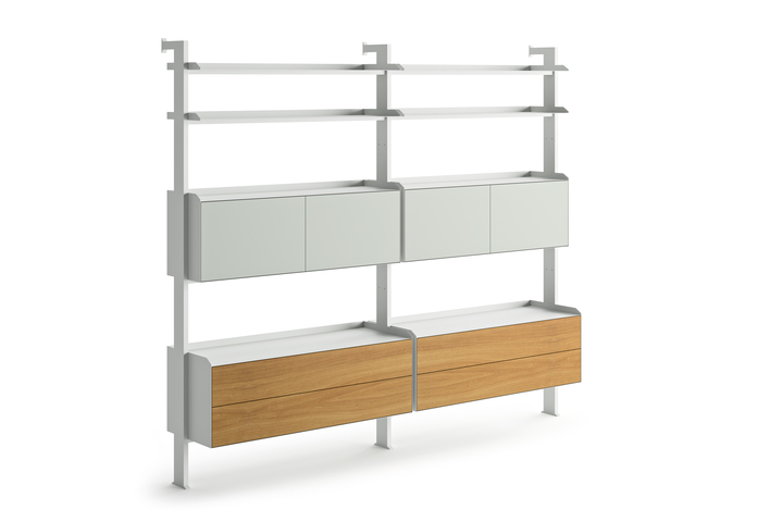 Mueller SCALA Wandregal B240 weiss Holz 01