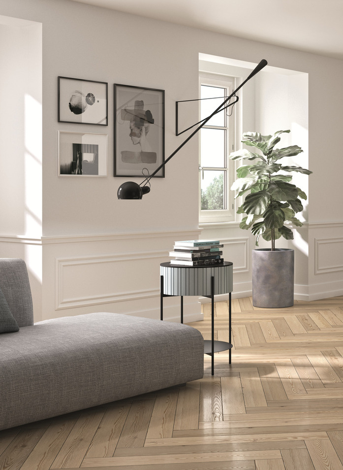 Mueller metall moebel Beistelltisch TWIST grau schwarz 01