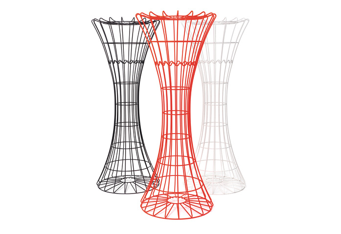 Panton coatstand garderobenstaender garderobe leuchtrot weiss schwarz schoenbuch fr 3