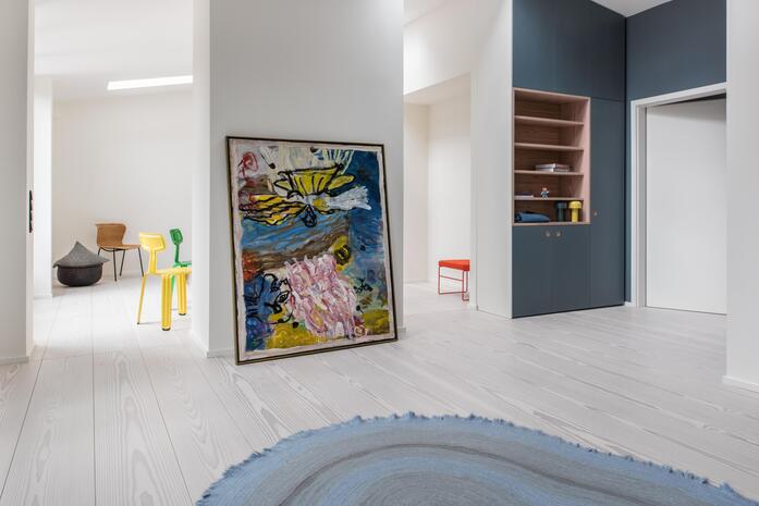 Pur natur floorboards douglas 3 layer select 21x300 white lye white soap white oil Diamond Active FL 2 50 9 50m Residential Home Munich 4409 x 2942