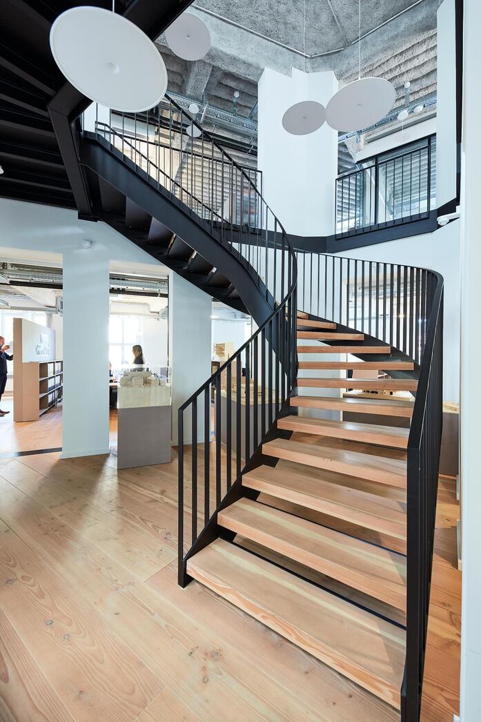 Pur natur floorboards douglas natur solid 28x300mm white oil RL 2 5m Bez Kock Office Stuttgart Bez Kock Arne Hartenburg 7 1600 x 2400