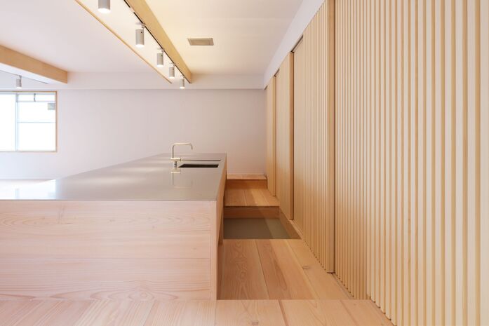Pur natur floorboards douglas solid natur 28x300mm white lye white soap white oil FL 2 4m Residential Home Japan 01 2499 x 1666