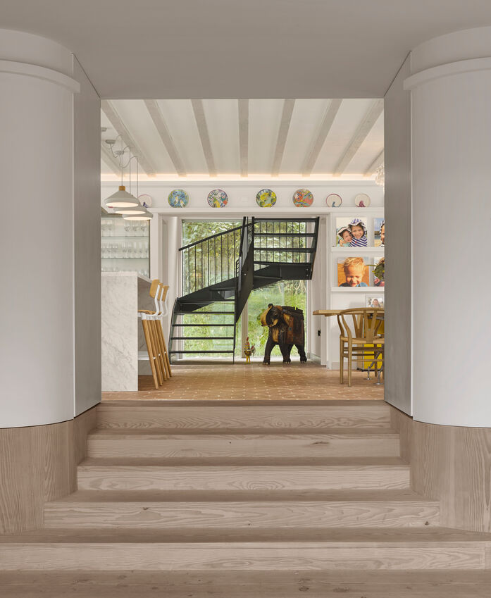 Pur natur floorboards douglas solid natur 35x400mm white lye white soap FL 8 50m Residential Home Hurstpierpoint MATT Architecture Will Pryce