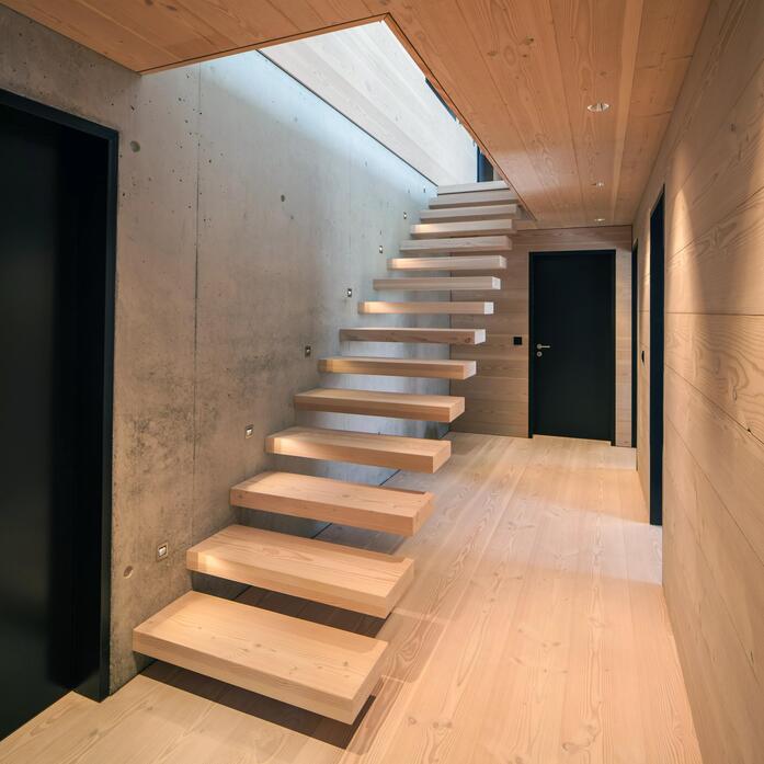 Pur natur floorboards douglas solid select 28x300mm white lye white soap FL 4 12m Residential Home Switzerland 35 R 5558 x 5557