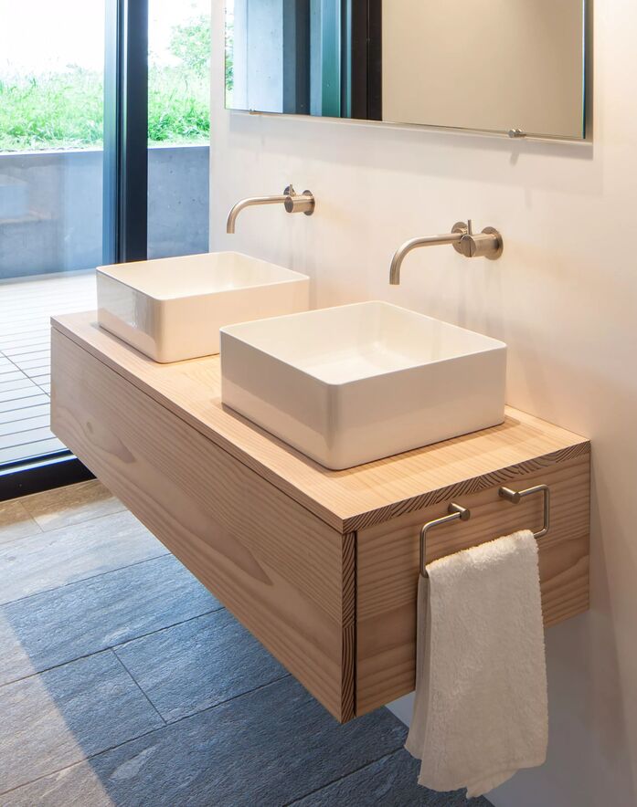 Pur natur floorboards douglas solid select 28x300mm white lye white soap FL 4 12m Residential Home Switzerland 40