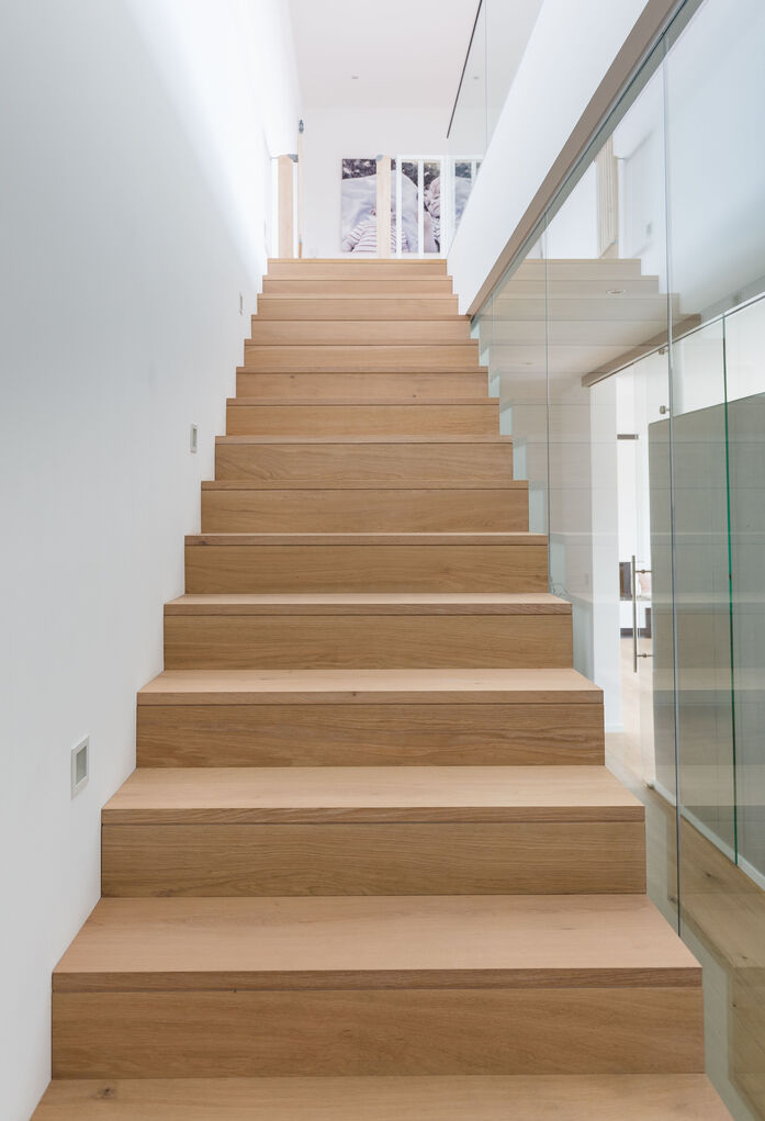 Pur natur floorboards oak 3 layer natur 16x250mm Junckers oil natural white 50 50 RL 2 7m Winery Black Forest