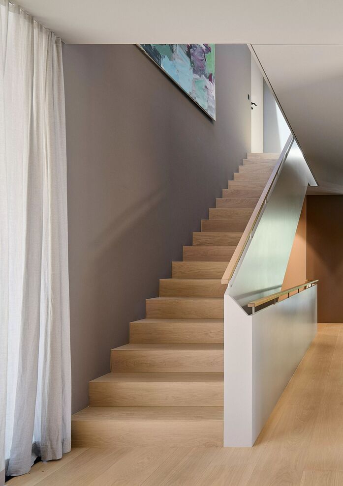 Pur natur floorboards oak 3 layer select 21x300mm RL 2 5m Raw wood effect Private Home Munich Jacob Spreng Architekten Stephanie Thatenhorst Interior Jonathan Sage