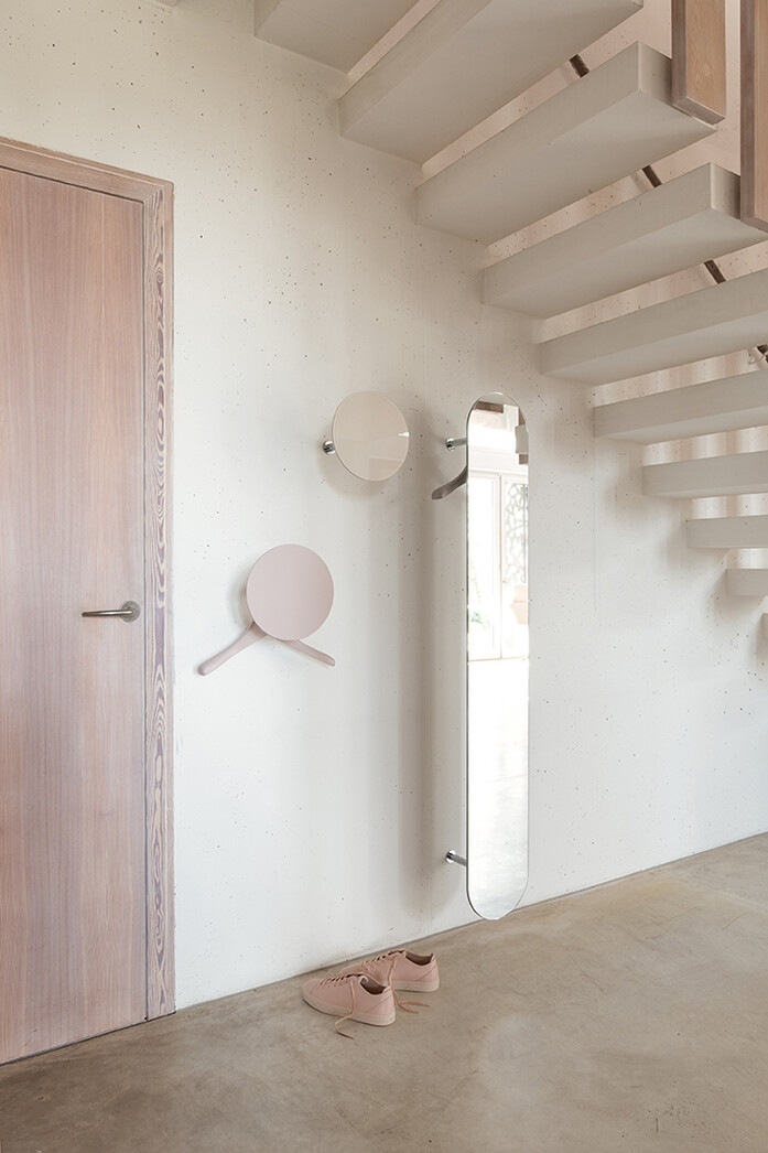 Slot wandgarderobe garderobe spiegel altrosa vanille schoenbuch 0112 kleiderbuegel altrosa am 1