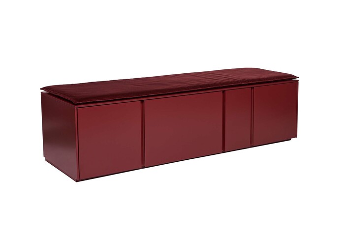 Stripes bank schuhtruhe wine red kissen burgundy schoenbuch fr 3