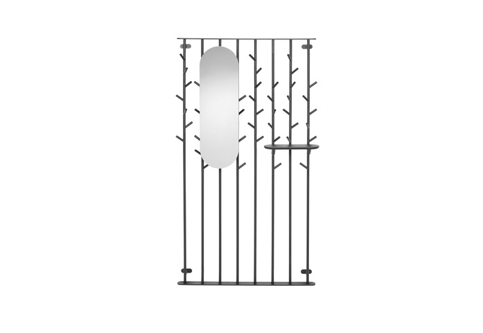 Sumi moebel garderoben garderobe M black spiegel ablage black schoenbuch 12