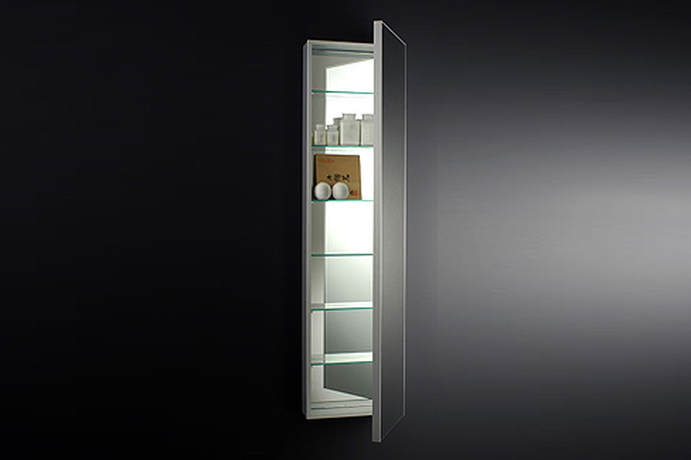 Square Mirror with container
