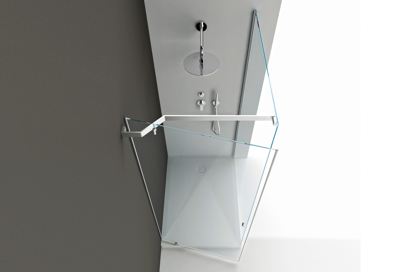Tape shower cubicle