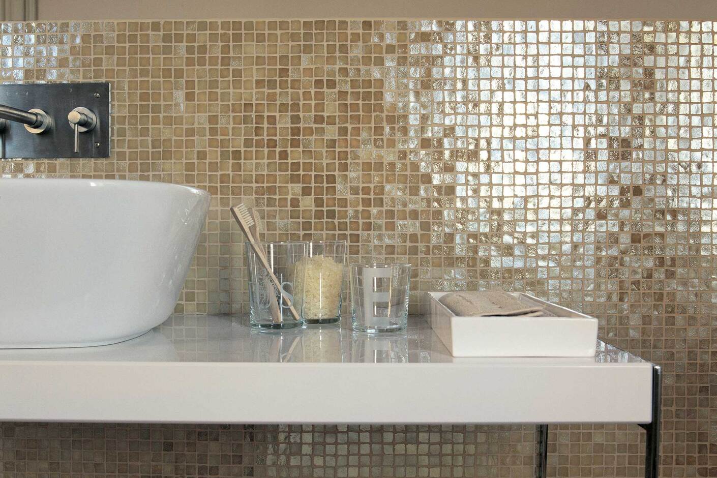 casamood vetro mosaico metalli