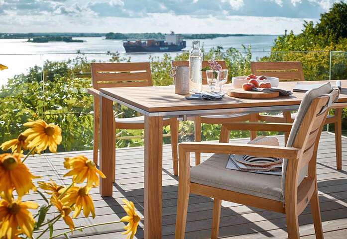 Portland Extending Table Teak 6