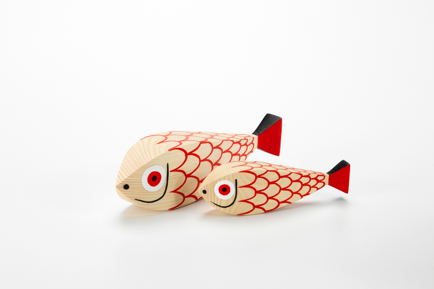 Wooden Dolls Mother Fish and Child