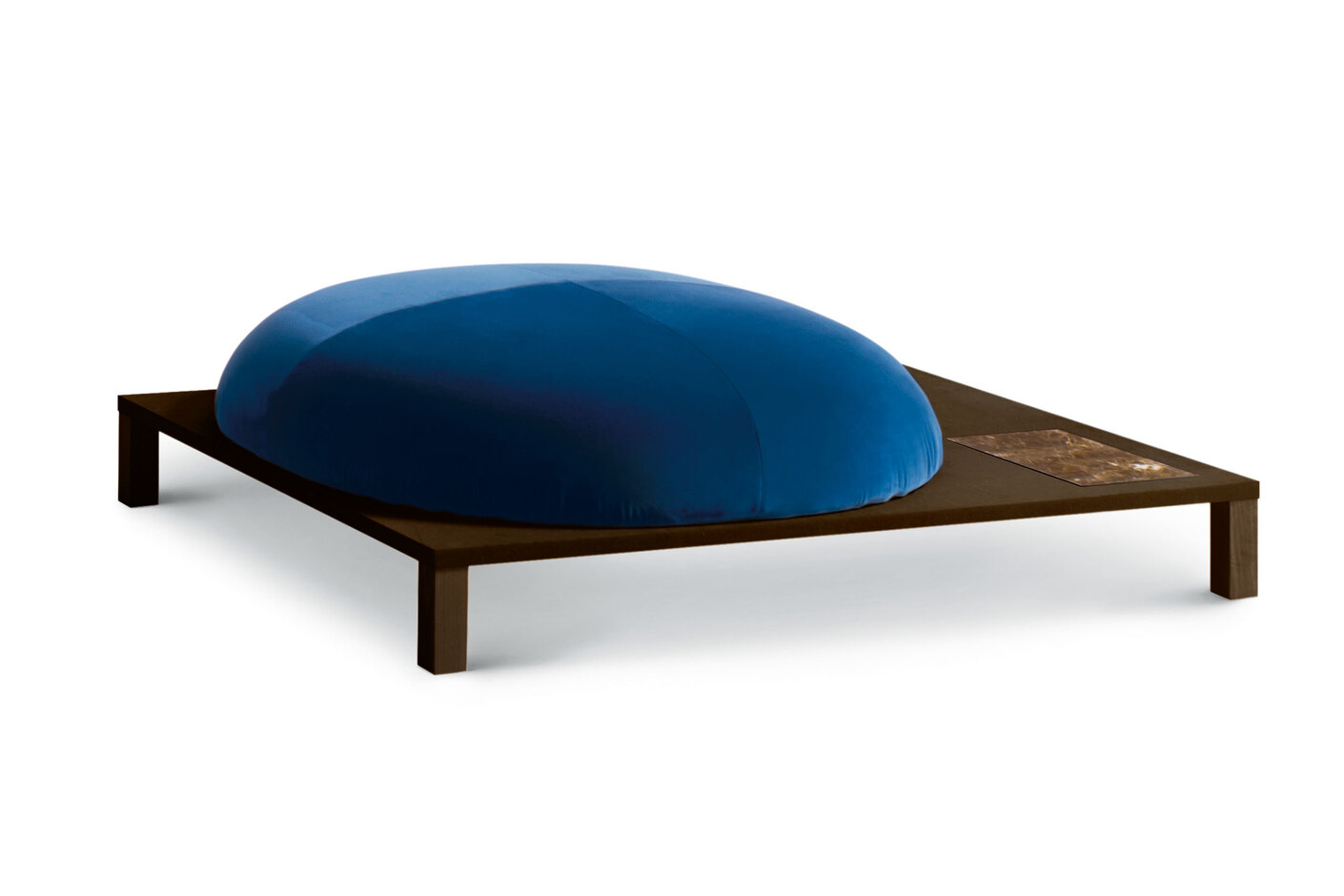 Bonsai pouf with wooden base