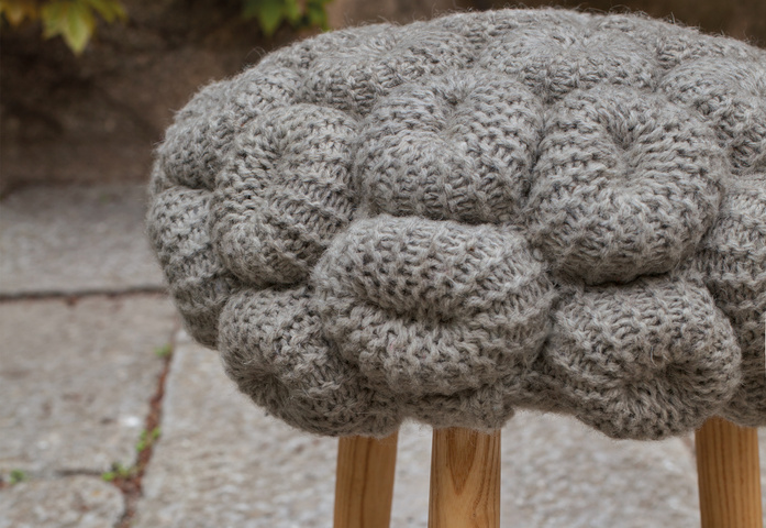 Knitted Stools Grey 3