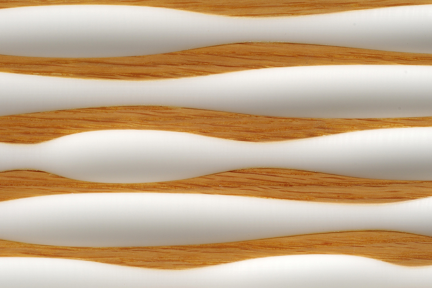 Wellenplatte │ Mineralwerkstoff mit Eiche furniert │ Südsee