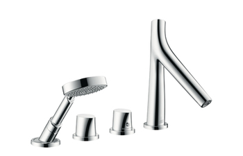 AXOR Starck Organic 4-Hole Rim-Mounted Thermostatic Bath Mixer DN15