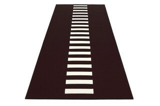 Rug splitted with central interwoven stripe  by  HEY-SIGN