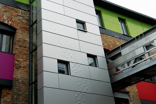 Distinctive aluminium exterior cladding, Toffee factory  by  RMIG City Emotion
