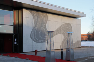 Perforated aluminium cladding, Borupgaard  by  RMIG City Emotion
