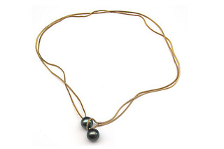Gold Tahiti Boule Halskette  von  Saskia Diez