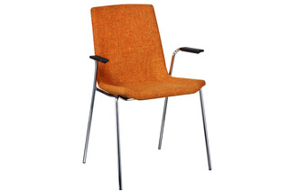 Happy chair with armrests upholstered  by  Swedese