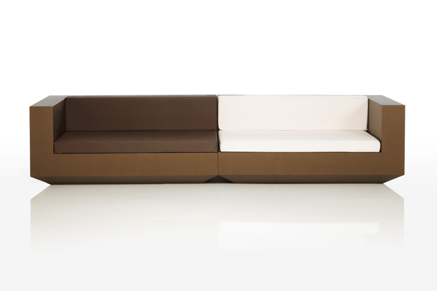Vela sofa brown&white